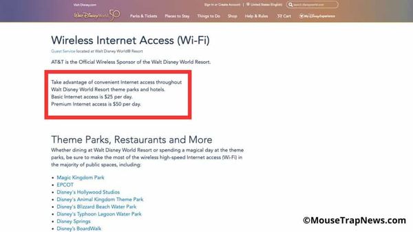 Disney World Will Soon Charge for Wi-Fi in Parks