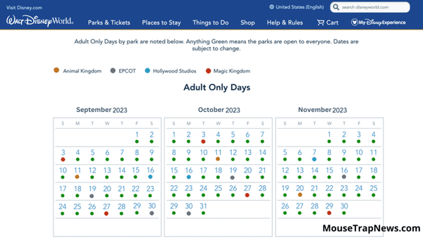 Adult Only Days Coming to Disney World This Fall!