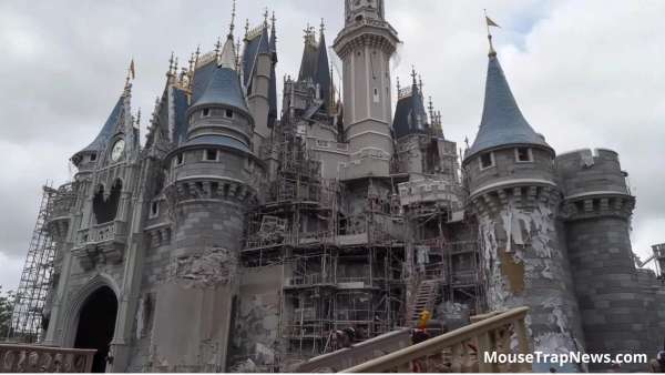 Cinderella Castle Being Dismantled For Hurricane Milton
