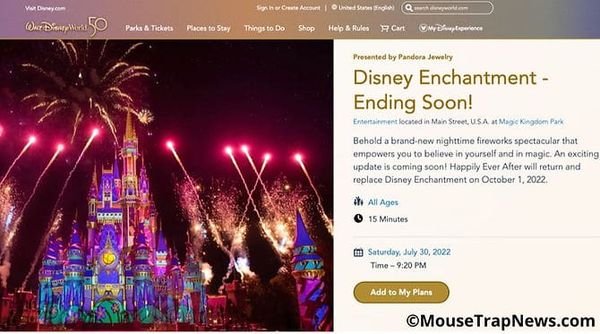 Happily Ever After Fireworks Will Return to Disney World!