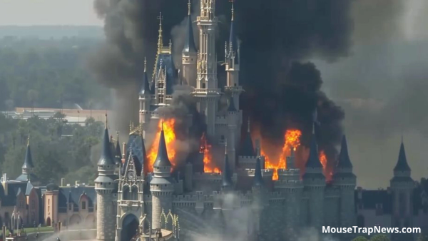 BREAKING: Rioters Set Cinderella Castle on Fire