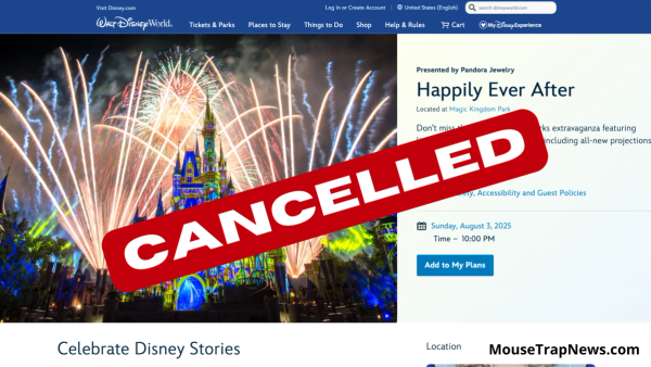 Disney World Canceling All Fireworks Shows Permanently