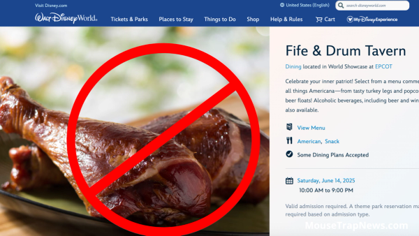 US Government Officially Bans Turkey Legs at Disney World