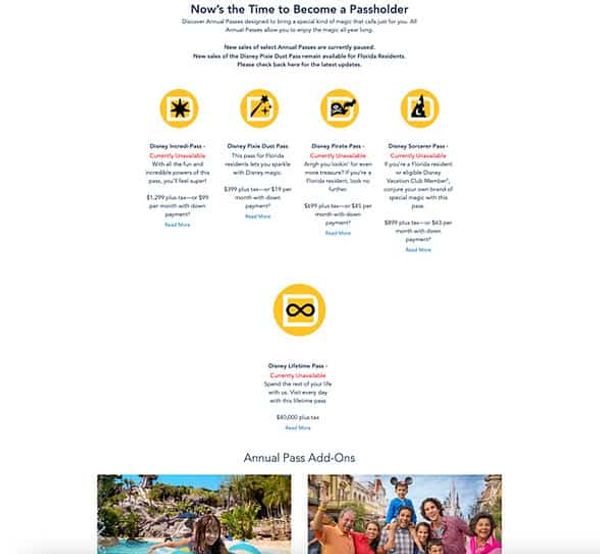 Lifetime Pass Coming to Disney World