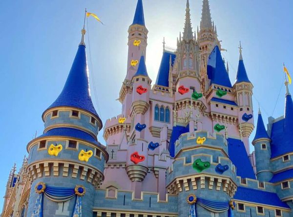 Rock Climb Cinderella Castle at Magic Kingdom