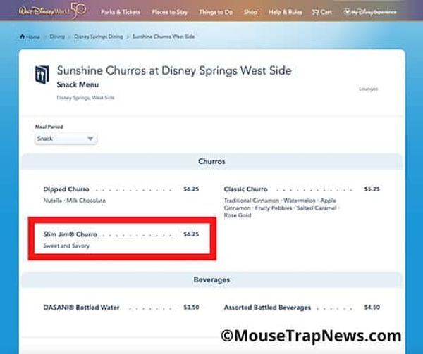 Slim Jim® Churro Debuts at Disney World and Disneyland