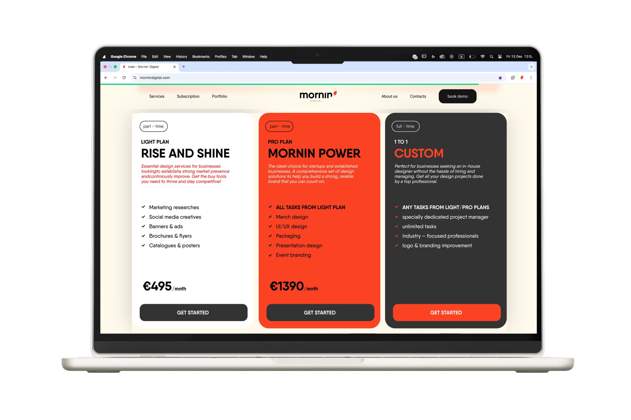 Mornin Digital screen 1