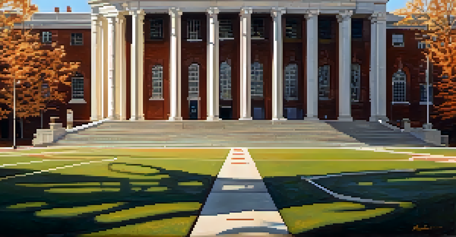 A detailed view of the concrete architecture of Harvard Stadium, showcasing its texture and design under natural light.