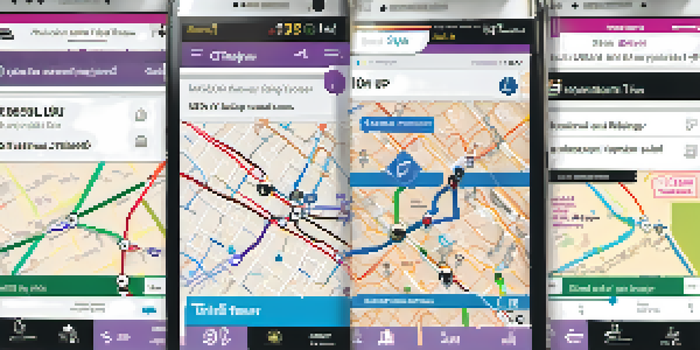 A smartphone displaying the MBTA Trip Planner interface with a map and transit routes, set in an urban environment.