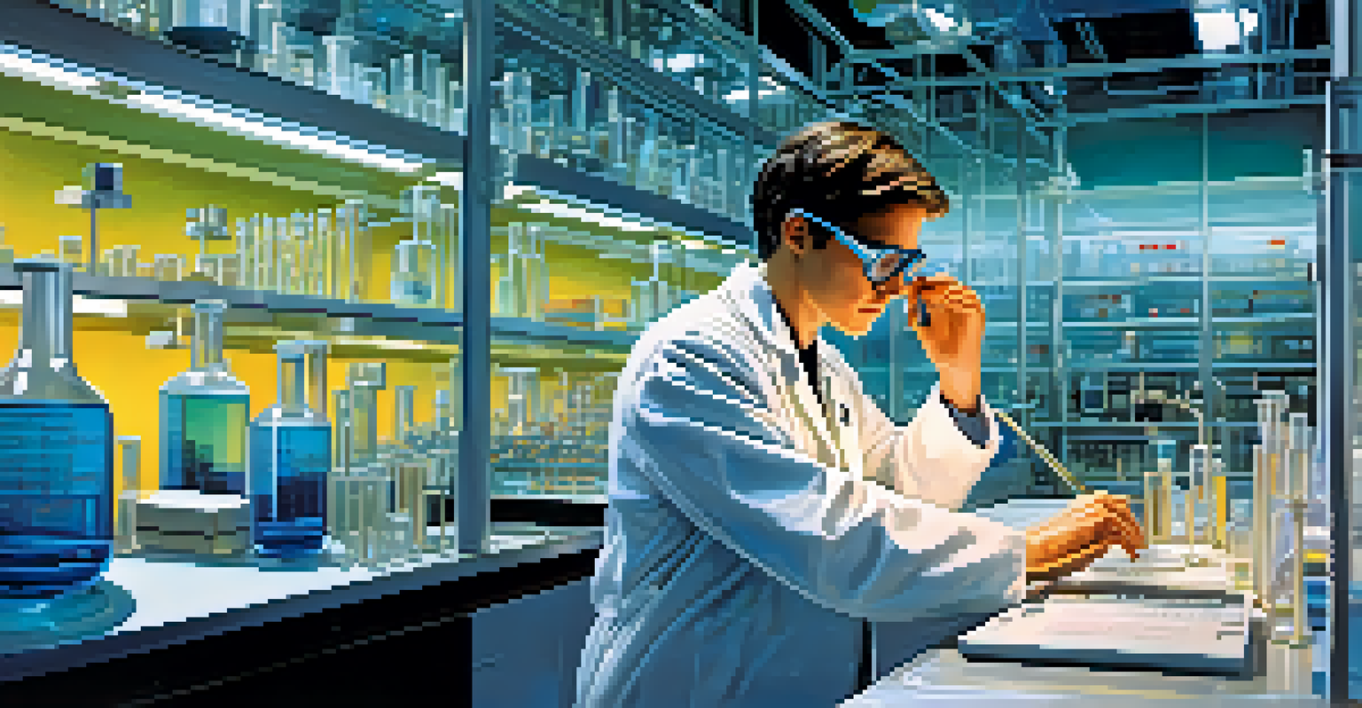 A scientist in a laboratory at MIT conducting an experiment with advanced equipment.