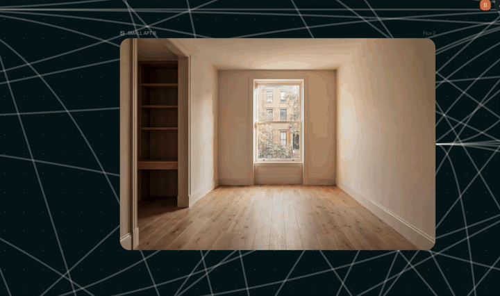 A screen recording of our flow in Flora, the node-based generative workplace tool.
