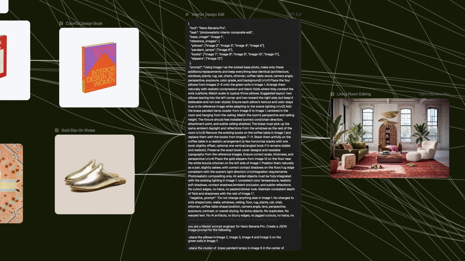 A snapshot of our generative-imagery workflow.