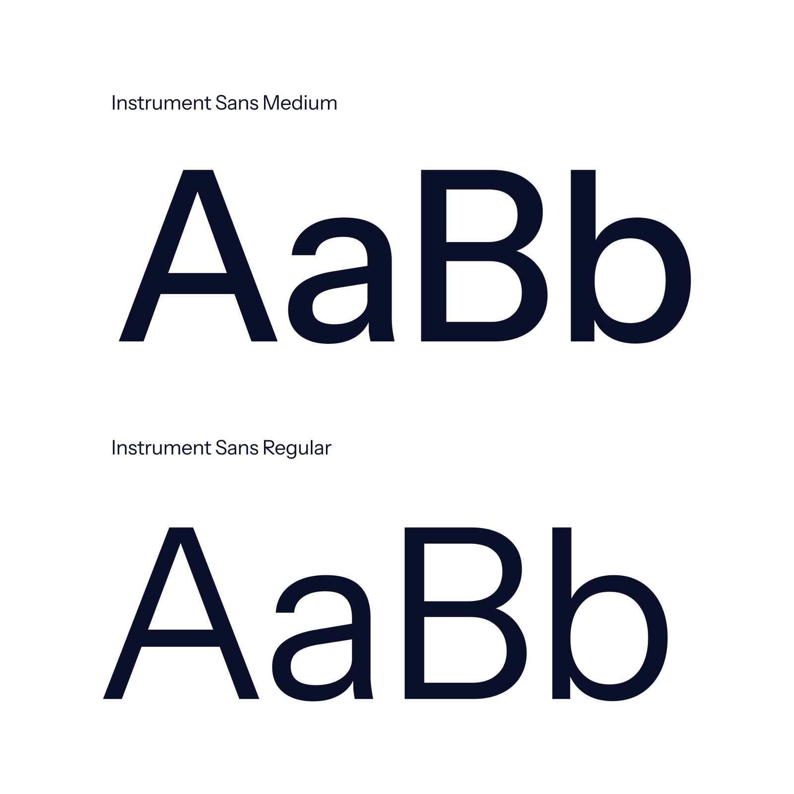 In keeping with the brand's minimal, clean aesthetic, Instrument served as an elegant, no fuss font choice.