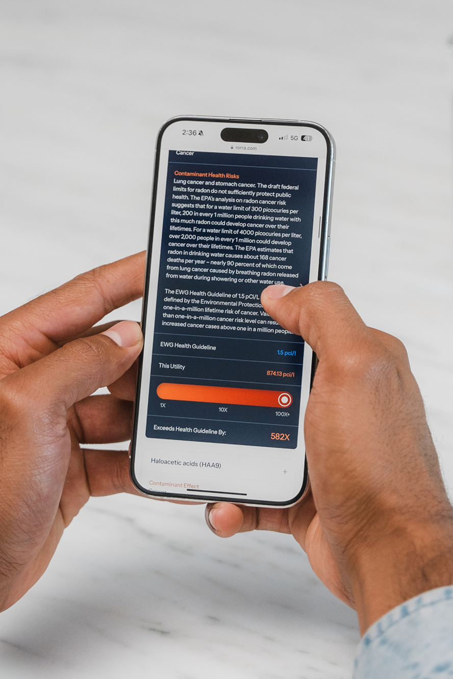 We explored design across the user journey; from a custom water report web application to beautiful packaging.