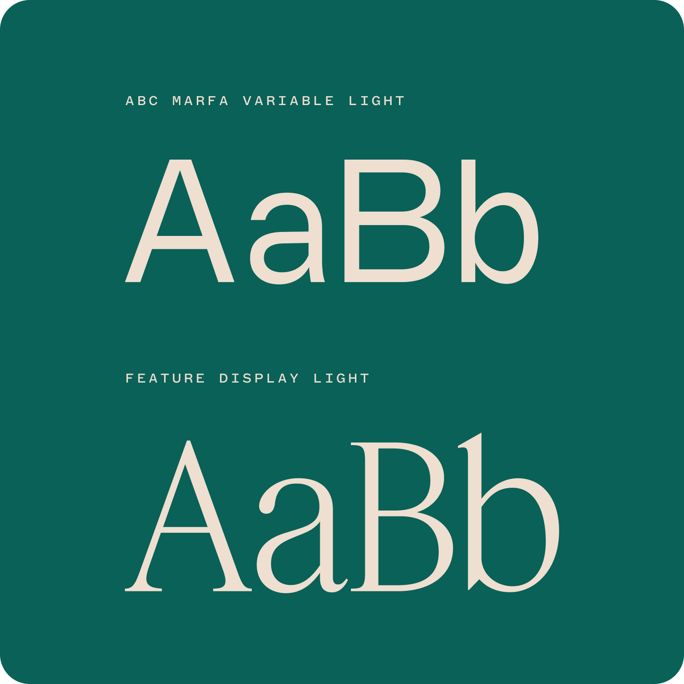 Led by the sunset-inspired colors, we of course had to use a western-Texas inspired font family, Marfa.