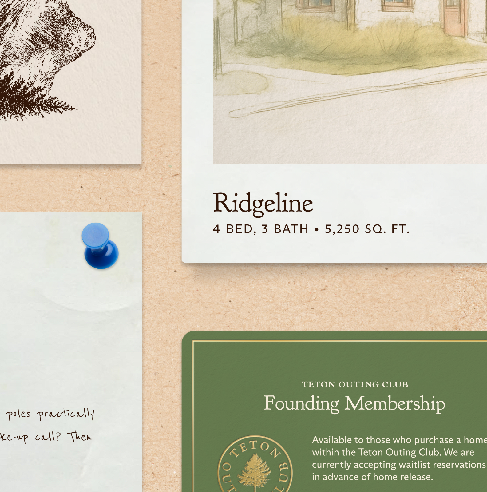 Postcards, illustrations, and lithographs from the 1800s and 1900s West were incorporated into our brand look and feel.