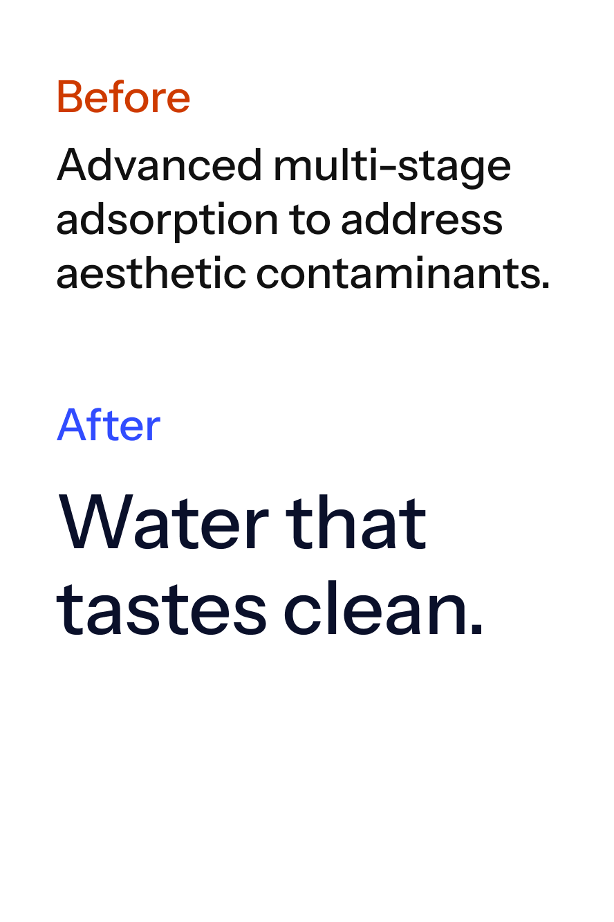 Copy is often an unsung hero of our (and many creative team's) work! We're really proud of the 'reducing' work that we do often to make copy easy to read and absorb. These are two great 'before and after' examples of just that.