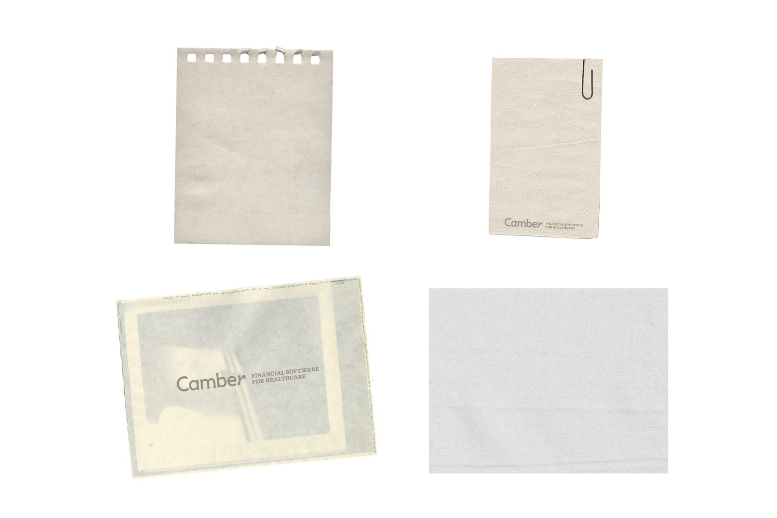 We looked through paper samples to find just the right reference colors, textures, and compositions.