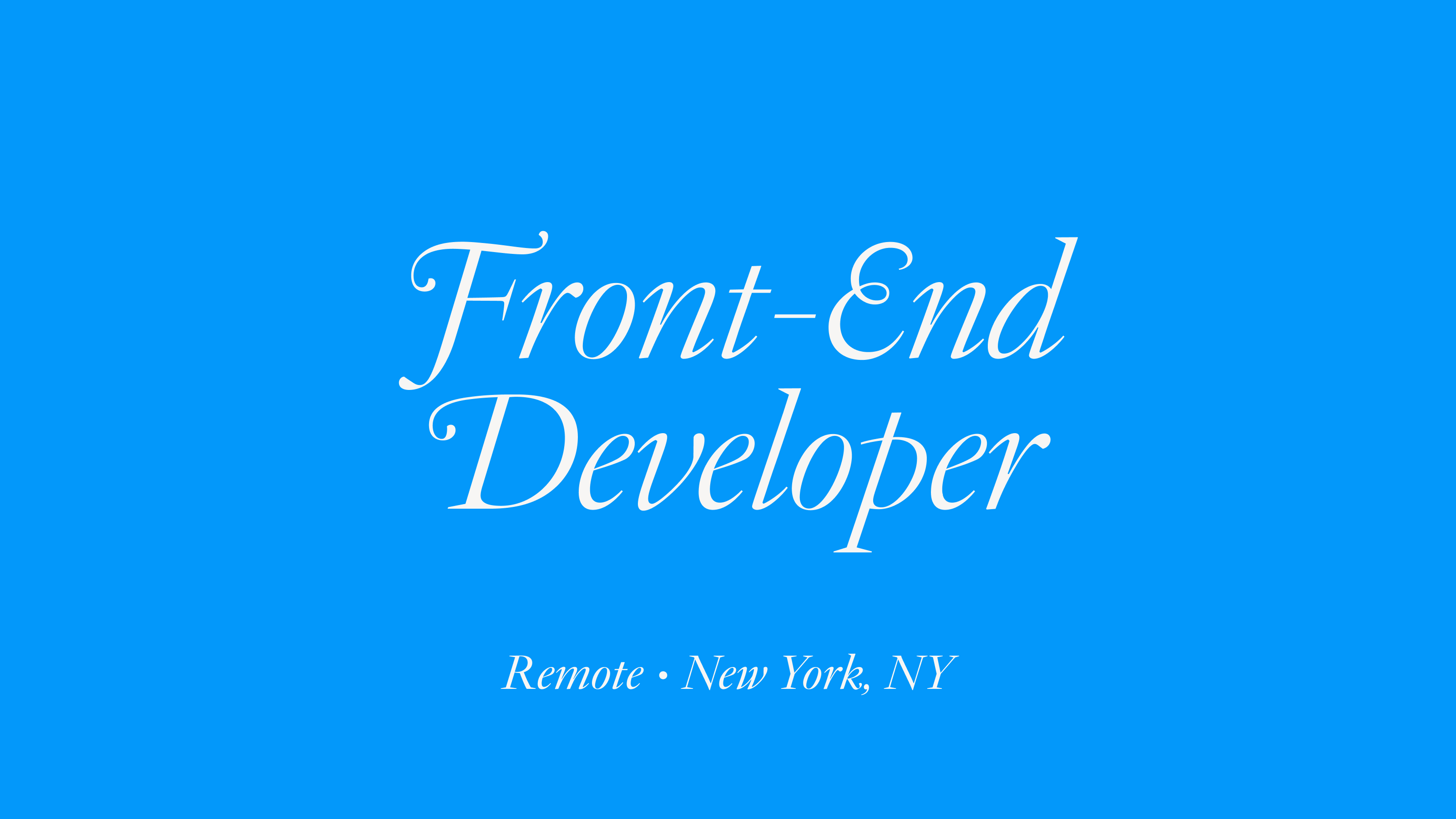 Front-End Developer