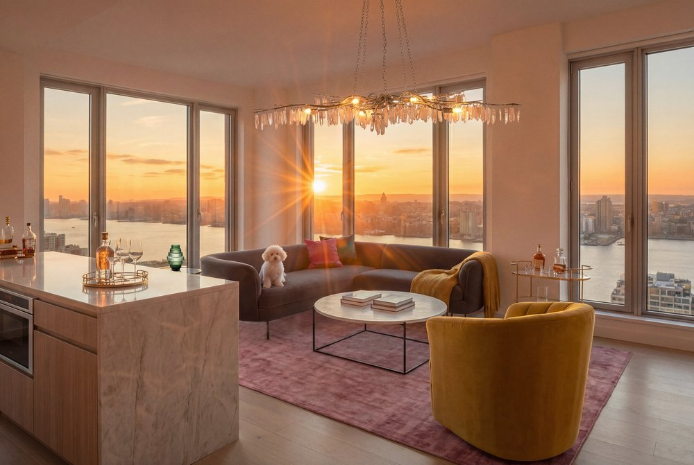 I'd live in this generative apt any day with the cute dog, thank you very much.