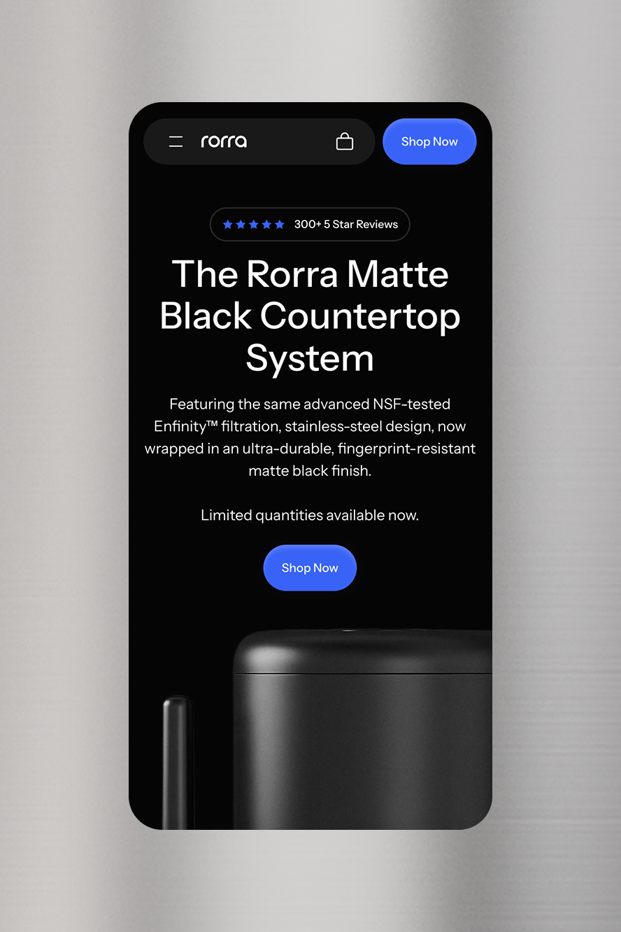 Once you establish a strong brand foundation, you can have fun exploring new variations, limited editions, and special drops - like for the release of the black Countertop System.