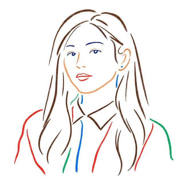 Line drawing of Kenneth Lian