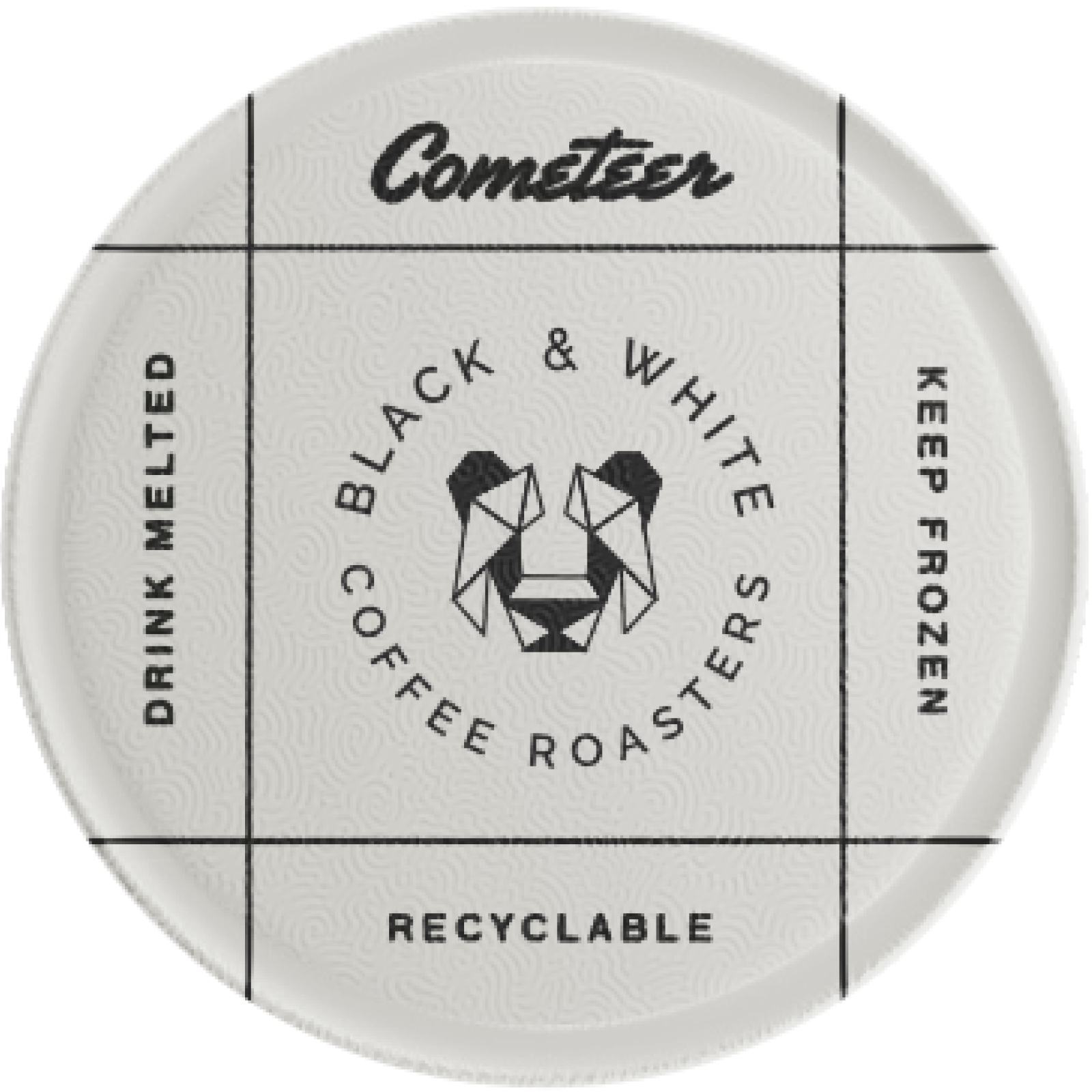 Black & White Coffee capsule lid