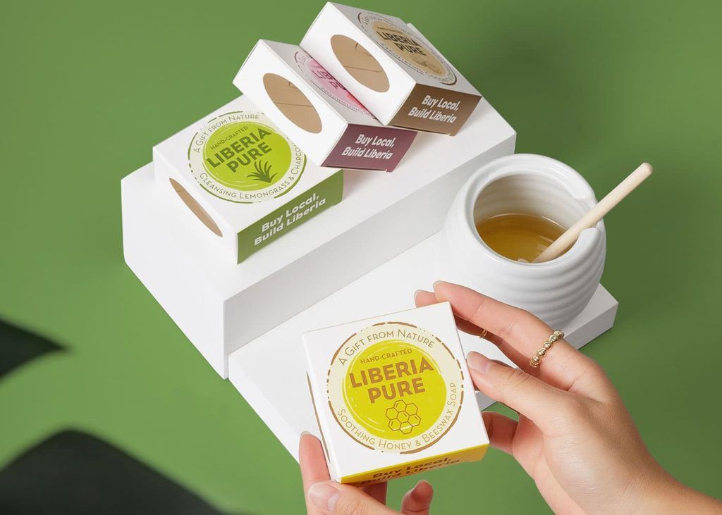 Example of soap packaging