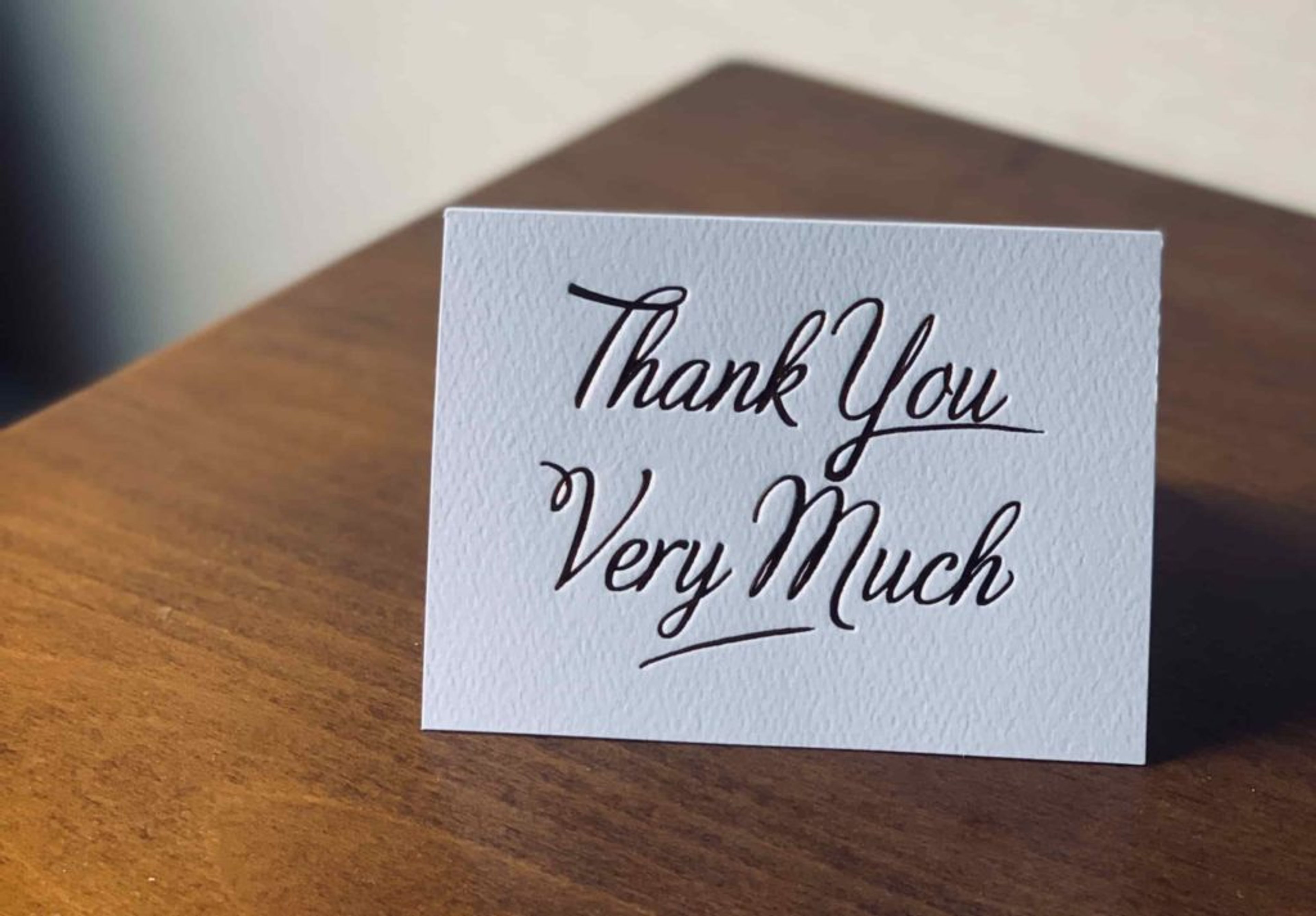 custom thank you card