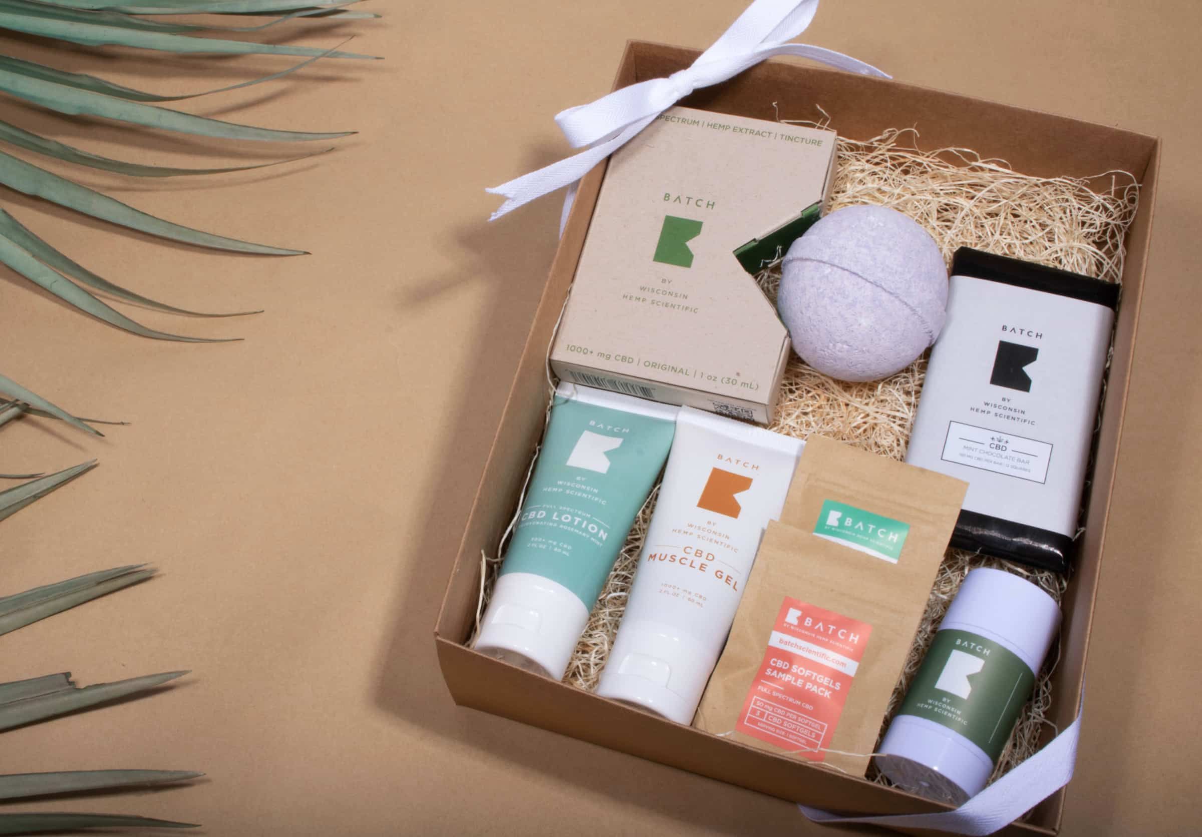 batch gift bundle with crinkle paper void filler