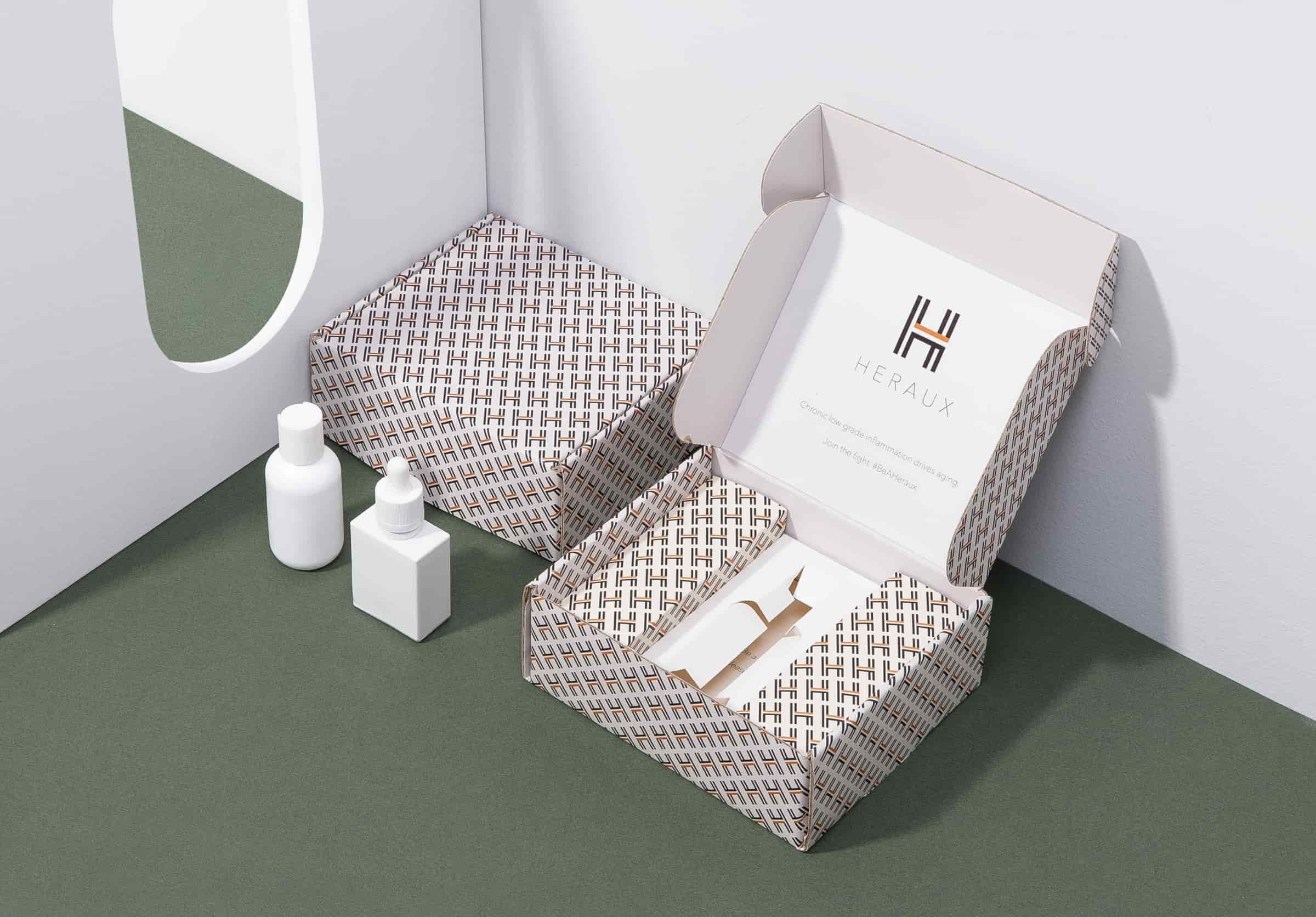 custom corrugated box with printing and insert and products