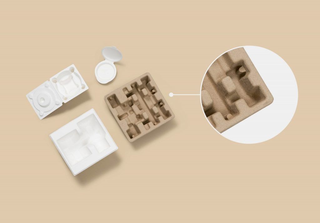 Example of molded pulp earth friendly packaging materials