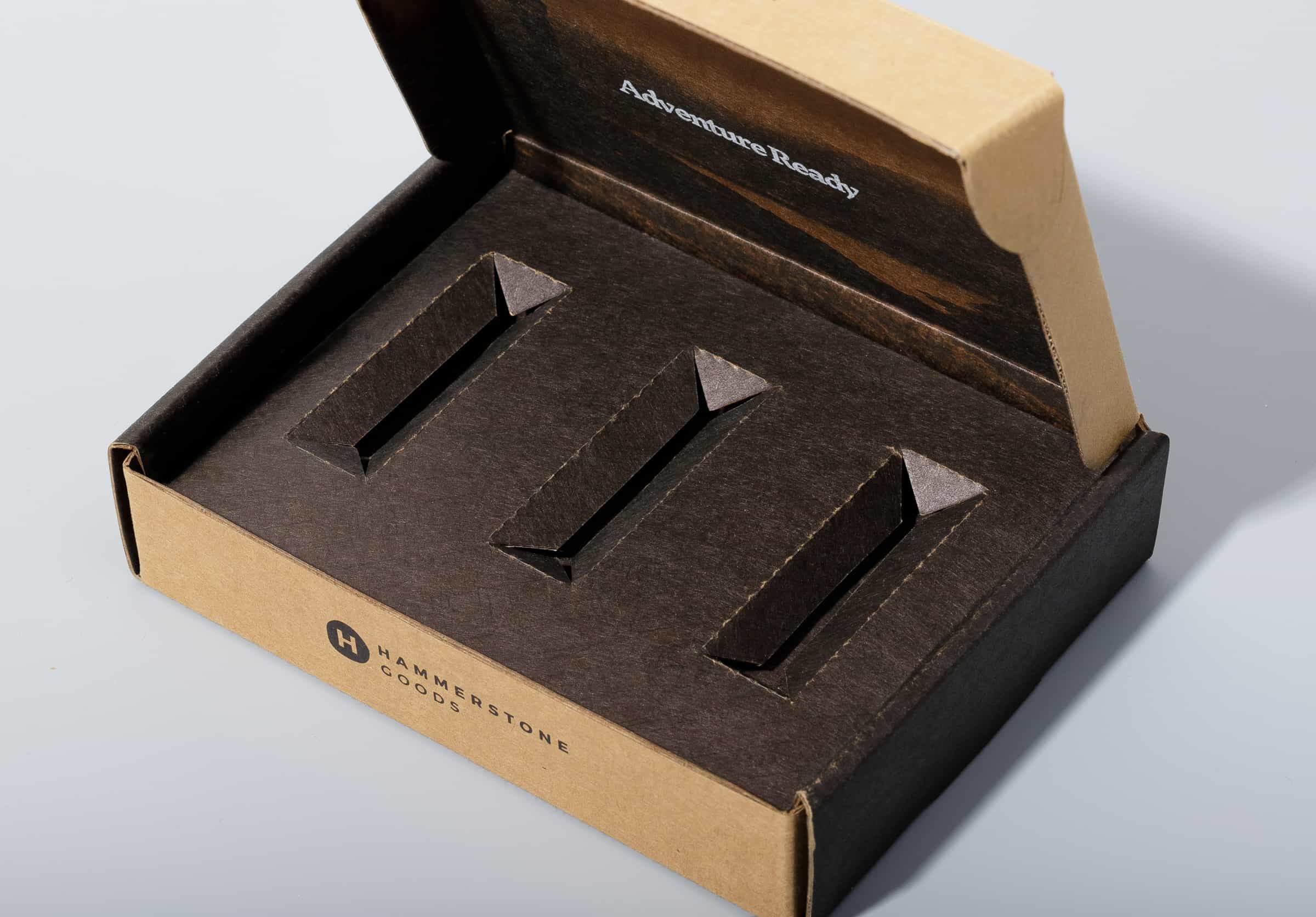 kraft mailer corrugated box with printed insert