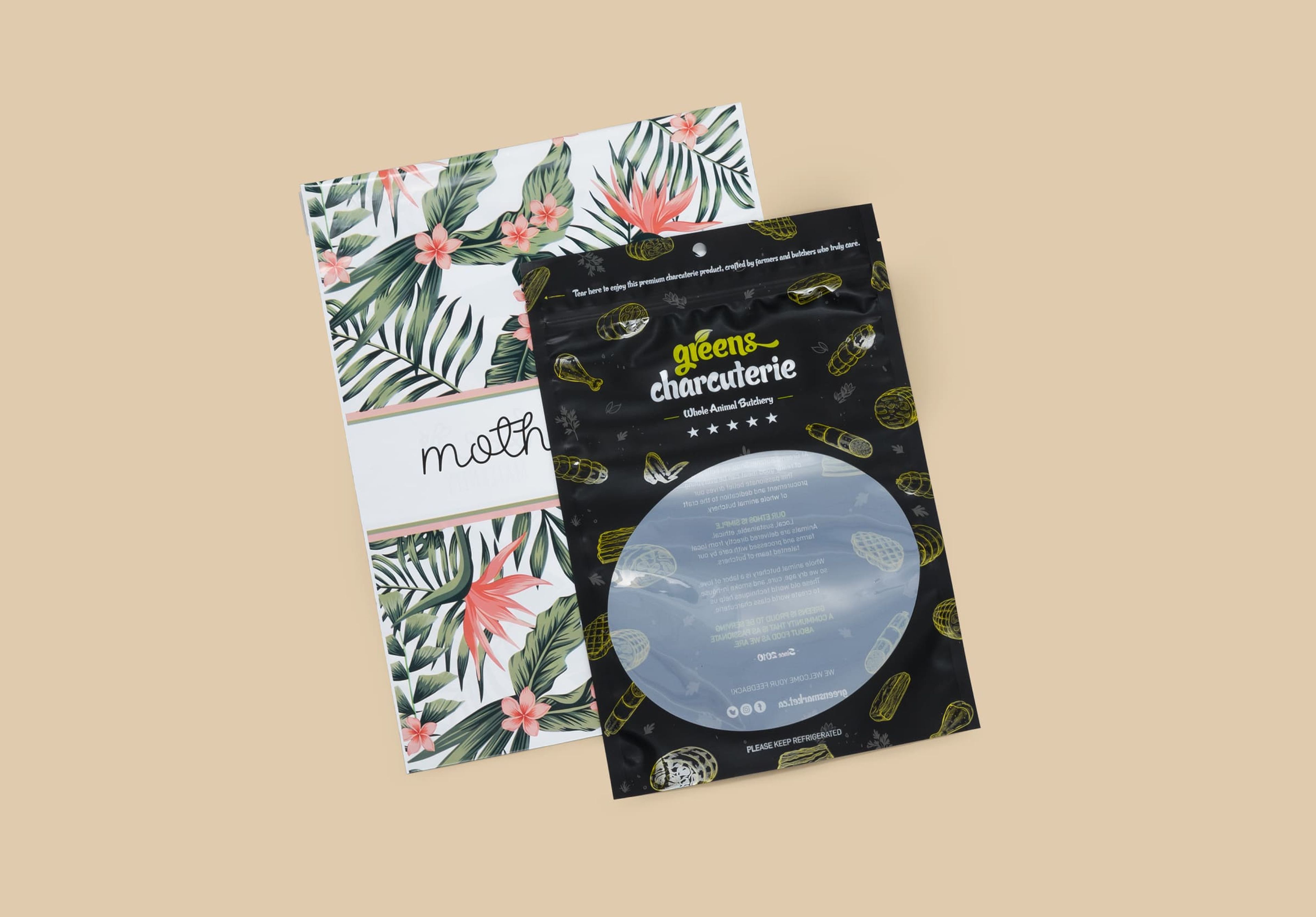 Poly mailer designs in flexible packaing.