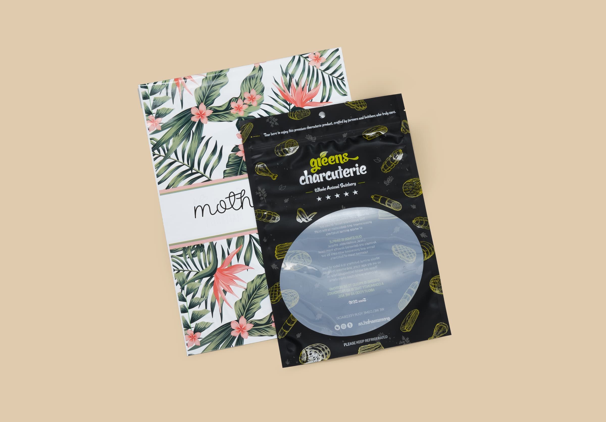 Poly mailer designs in flexible packaing.