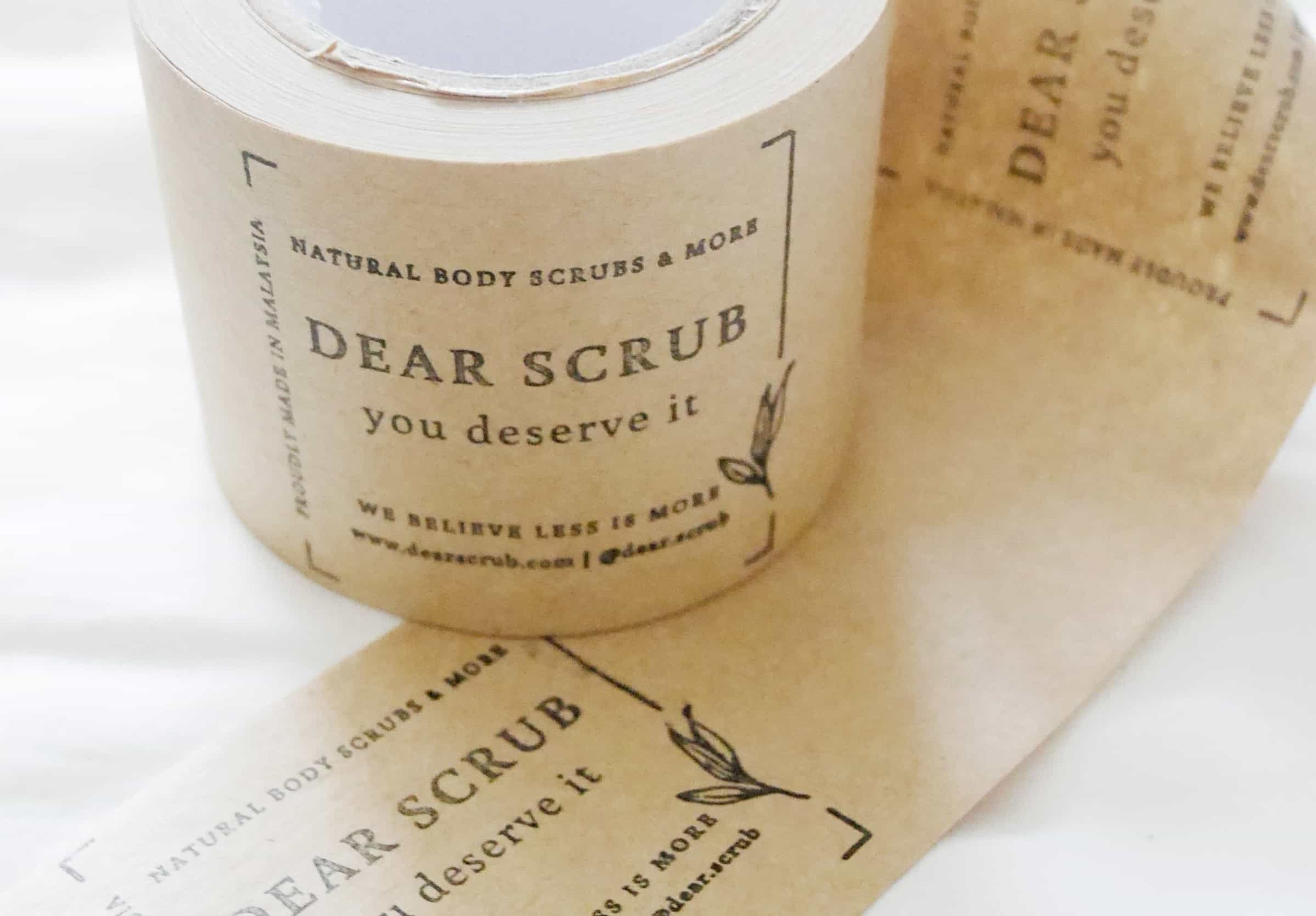 dear scrub water activated kraft tape