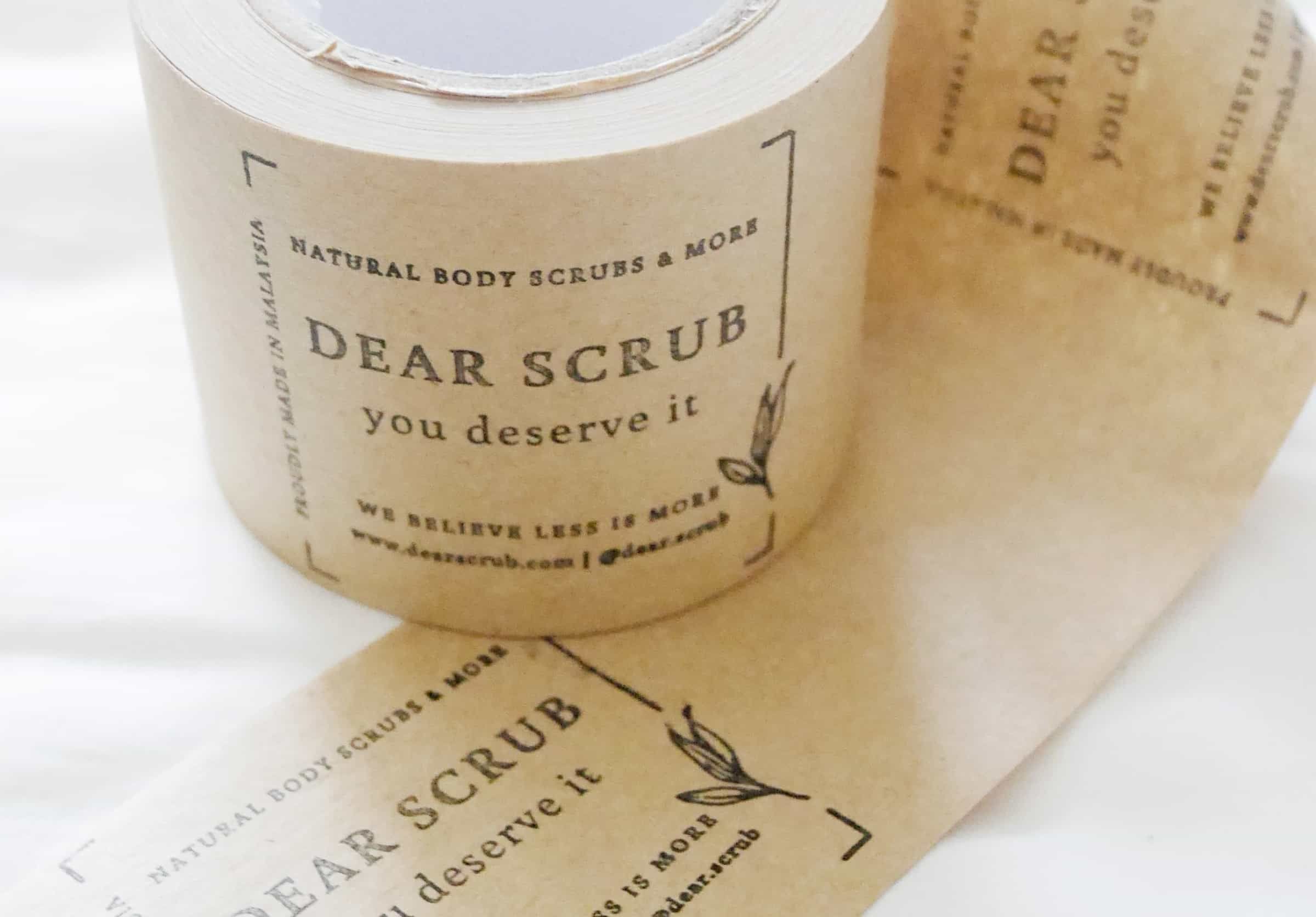 dear scrub water activated kraft tape