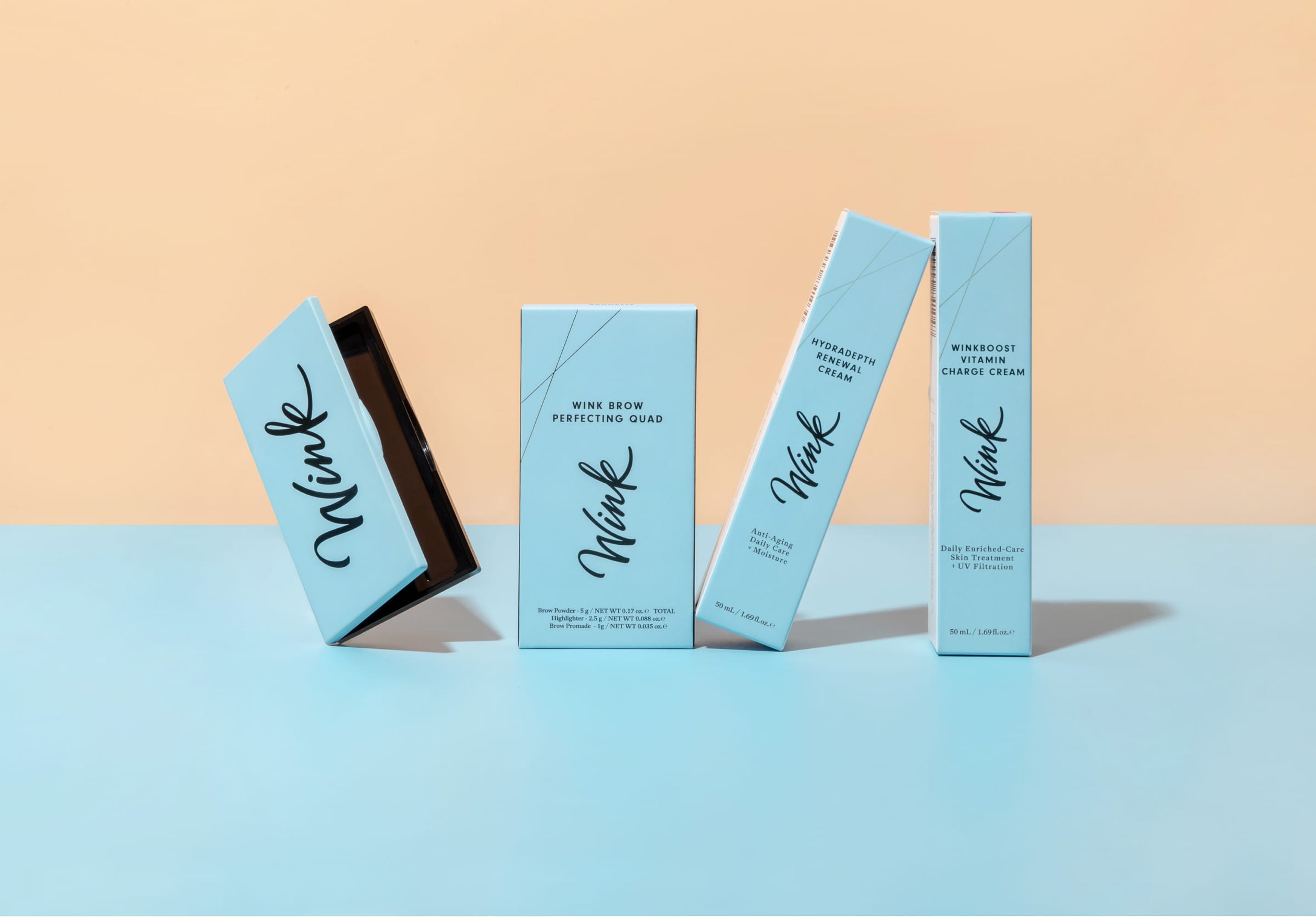 Sustainable paper packaging for cosmetic products.