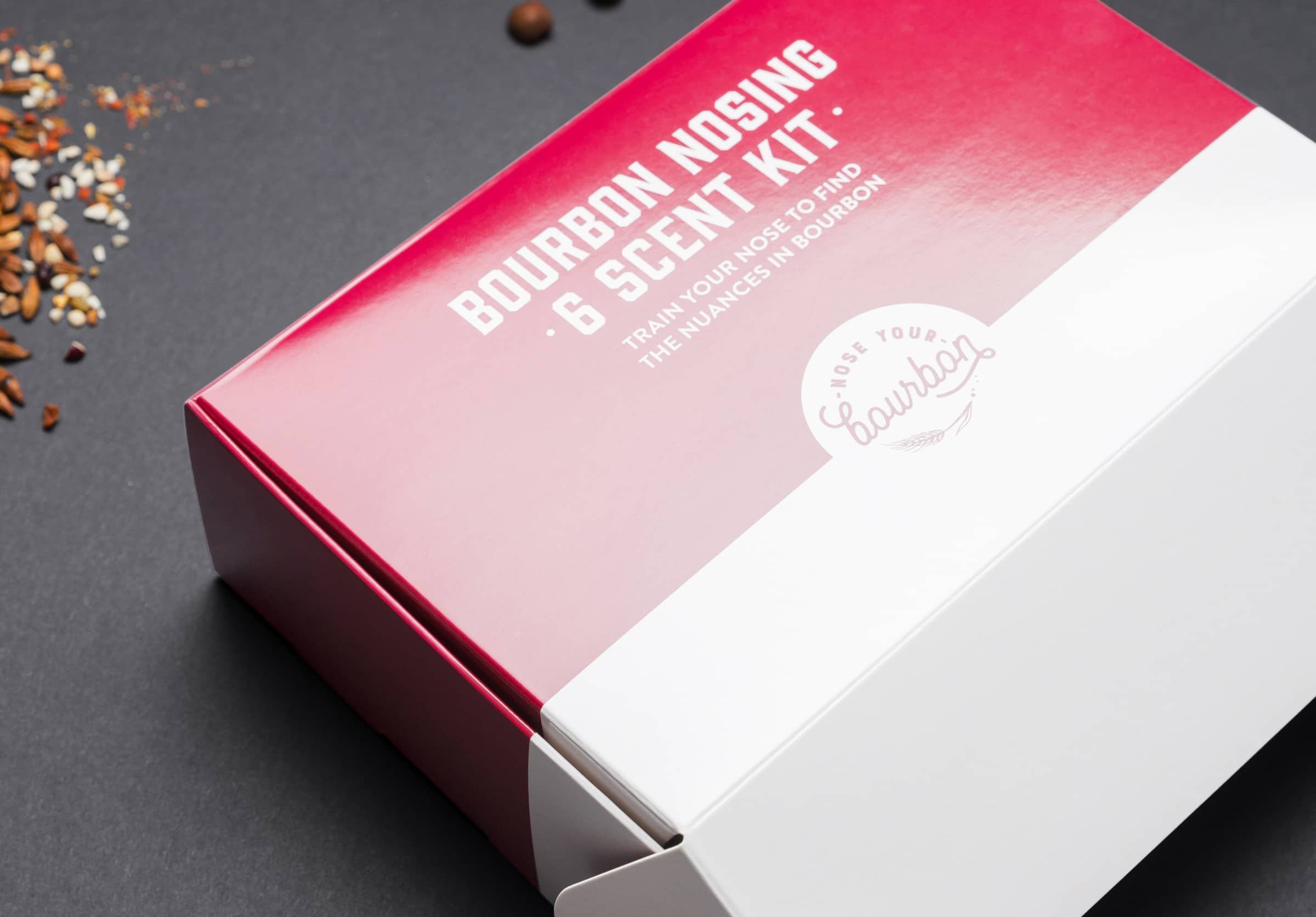 Red folding carton packaging box with gloss aq coating