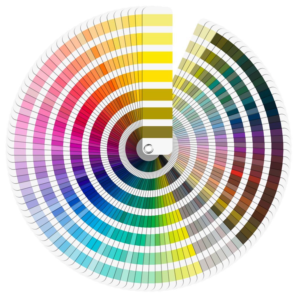 The Pantone solid colors palette for custom packaging.