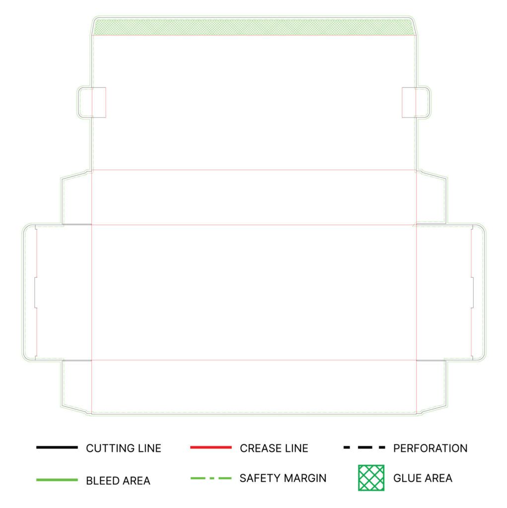Dieline for die cutting