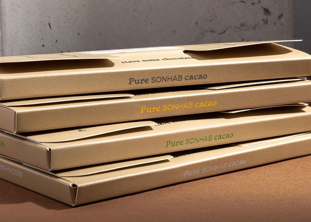 Example of eco-friendly chocolate packaging