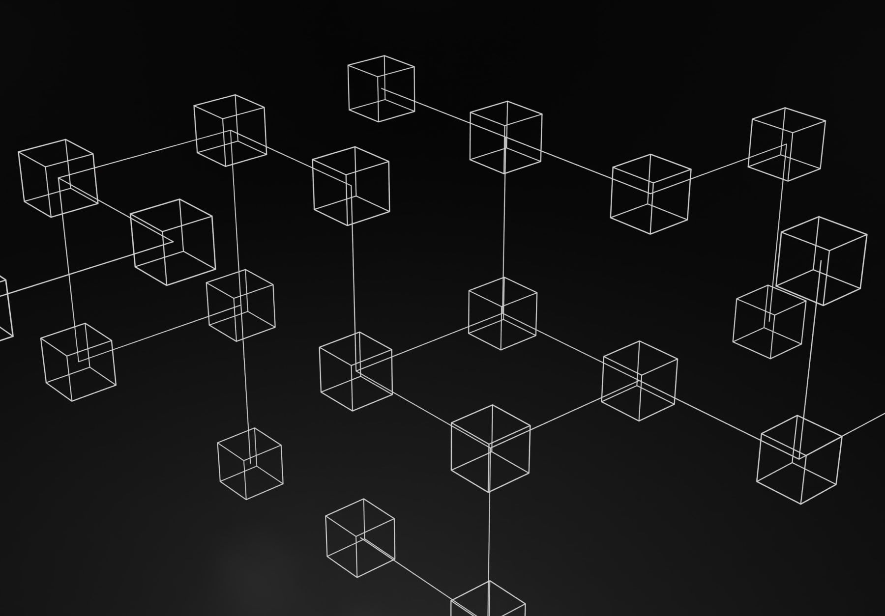 Blockchain technology visualization.