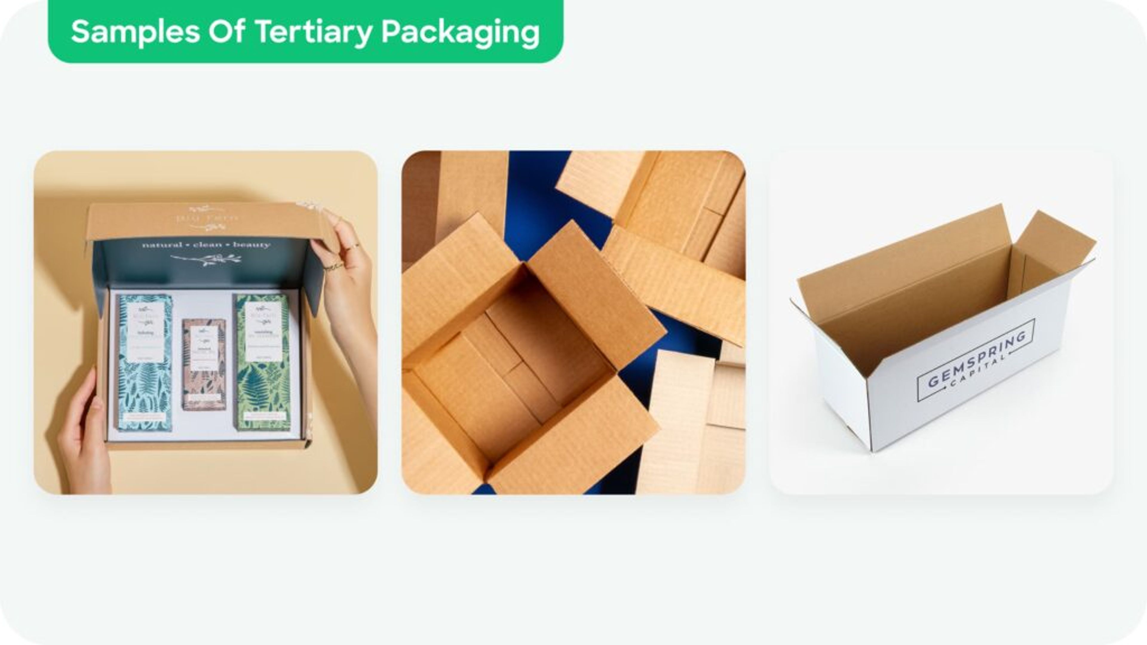Examples of tertiary packaging