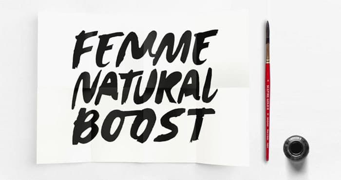 Example of script typeface