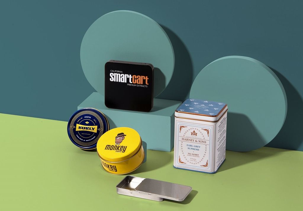 Example of packaging tin containers
