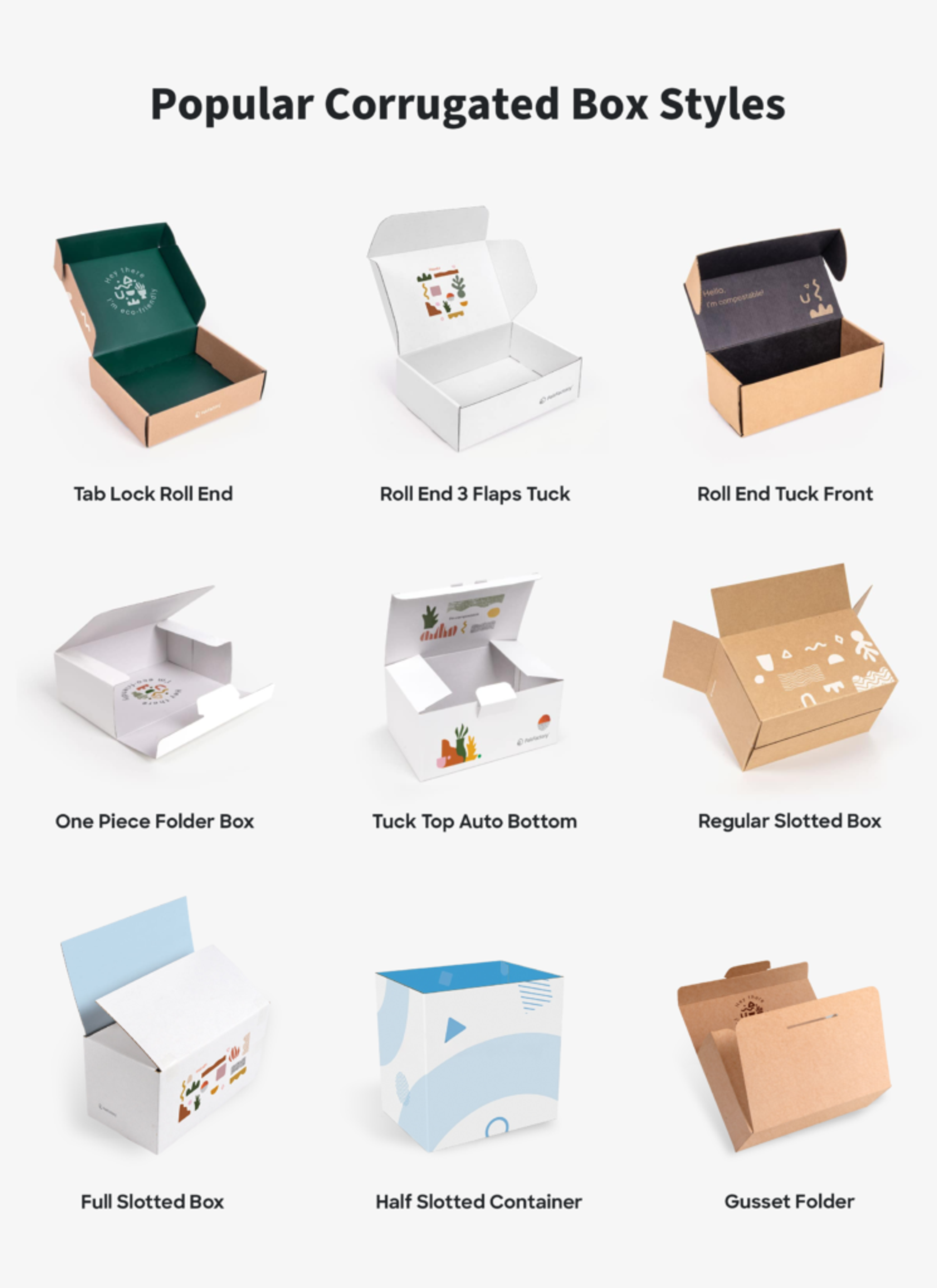 2024 05 common popular corrugated box styles