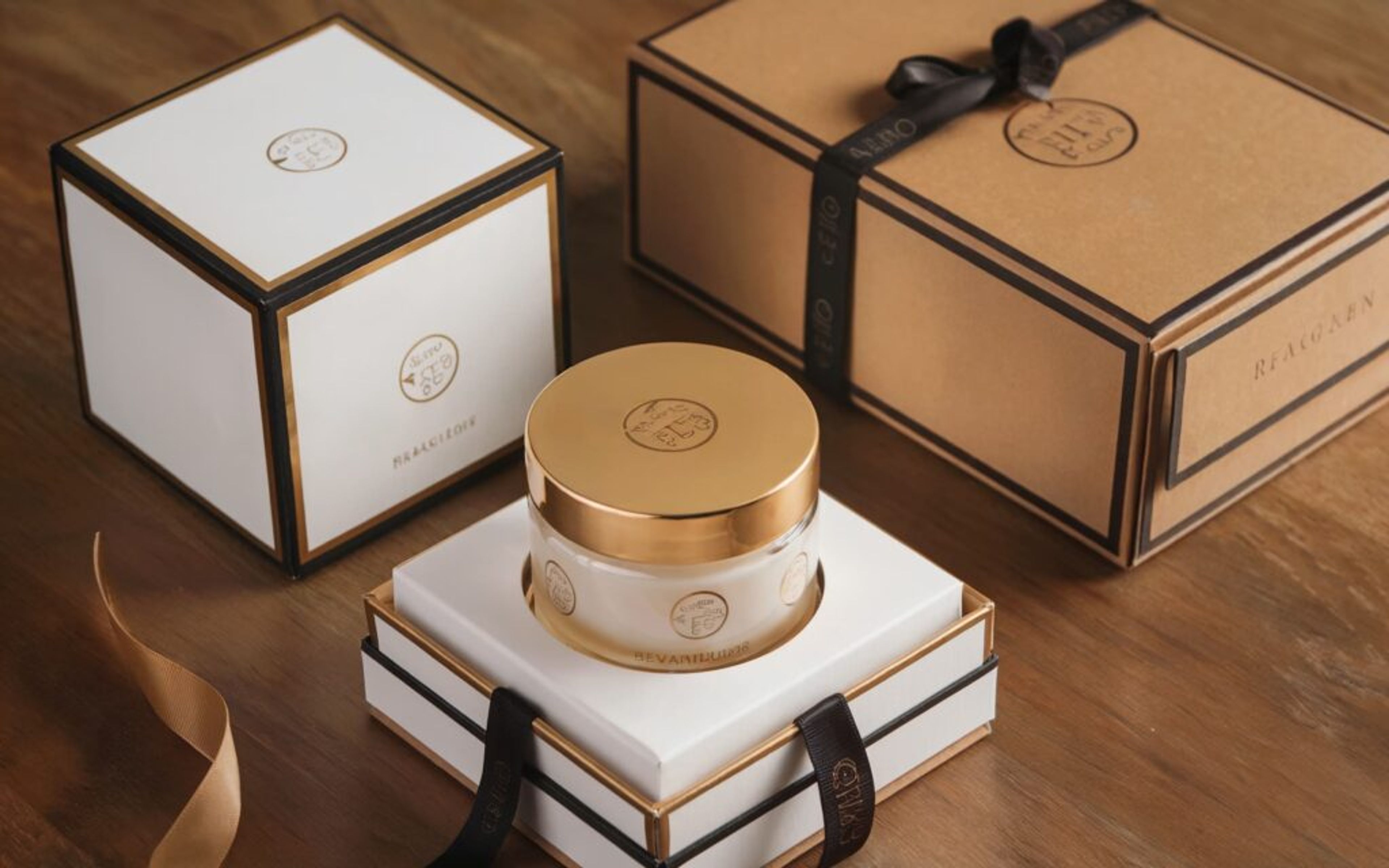 Cosmetic product packaged in a custom-designed box