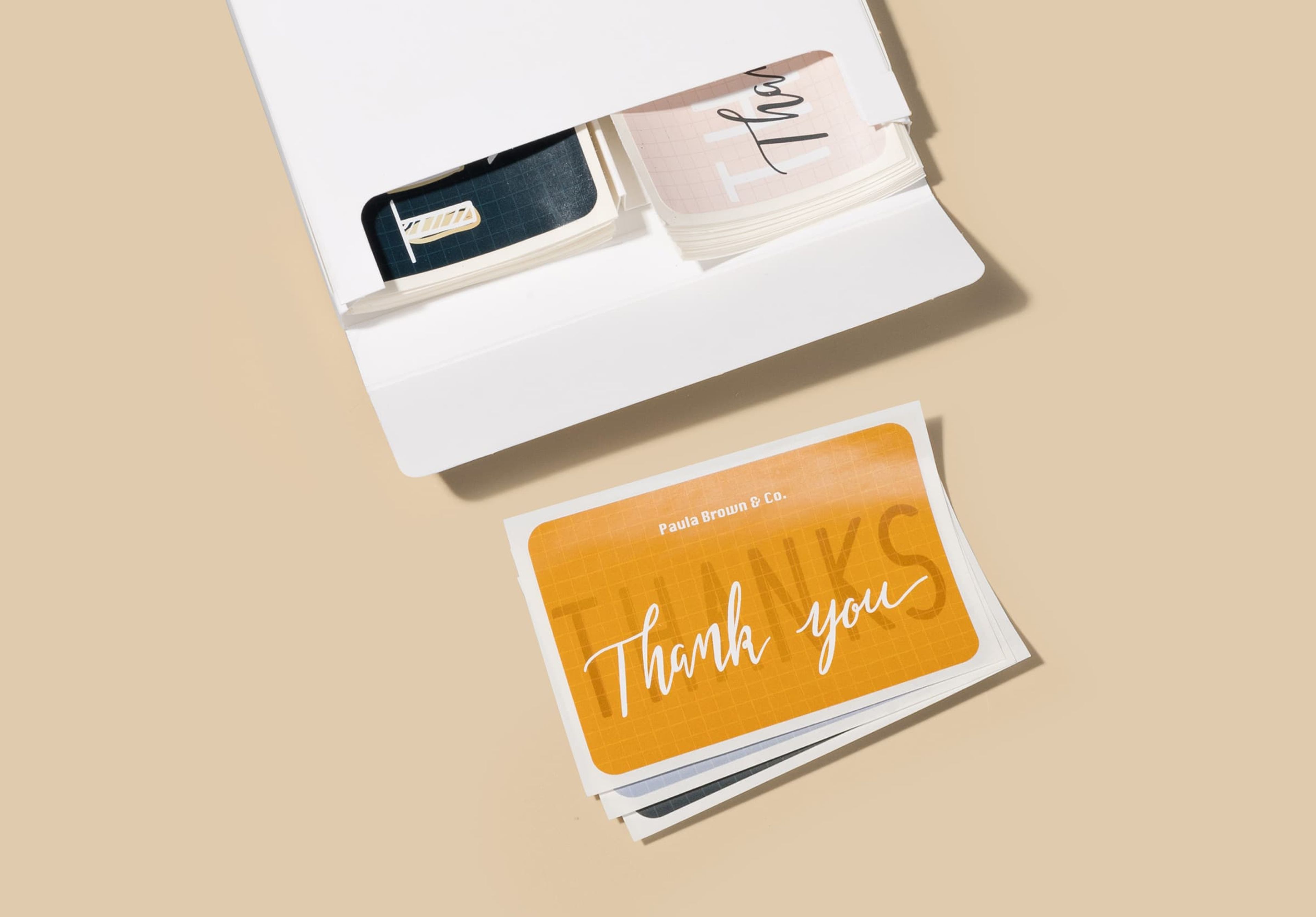 Custom thank you stickers with envelope