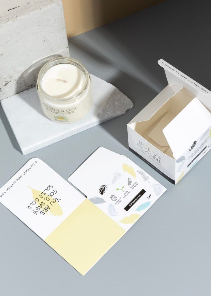 Example of die cut folding carton